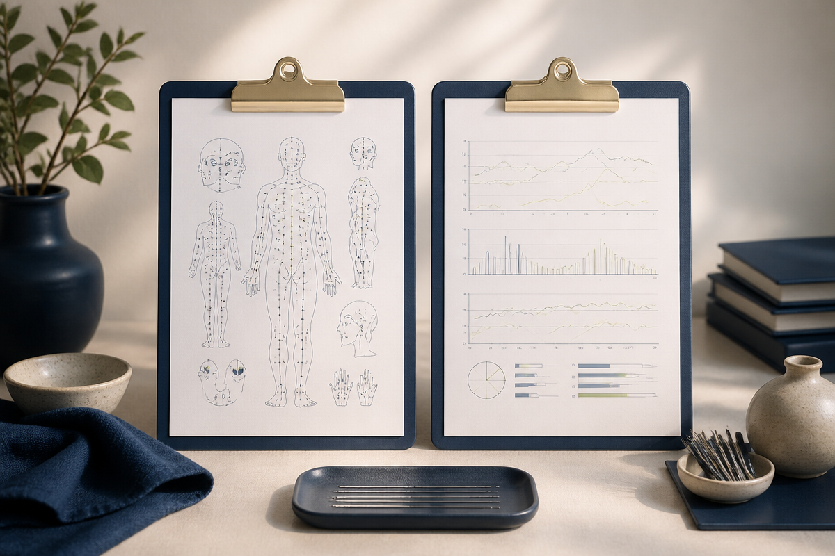 Two clinical charts arranged side by side