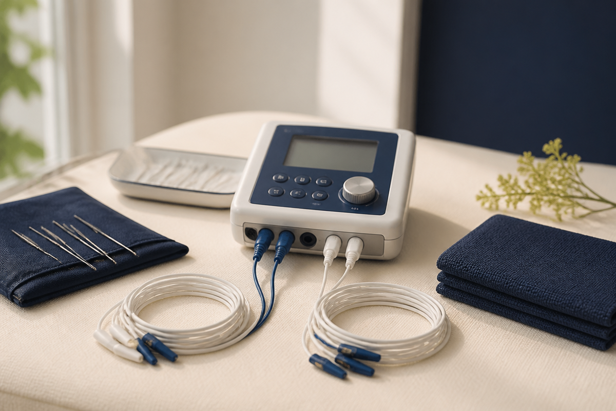 Electroacupuncture unit with neatly arranged leads
