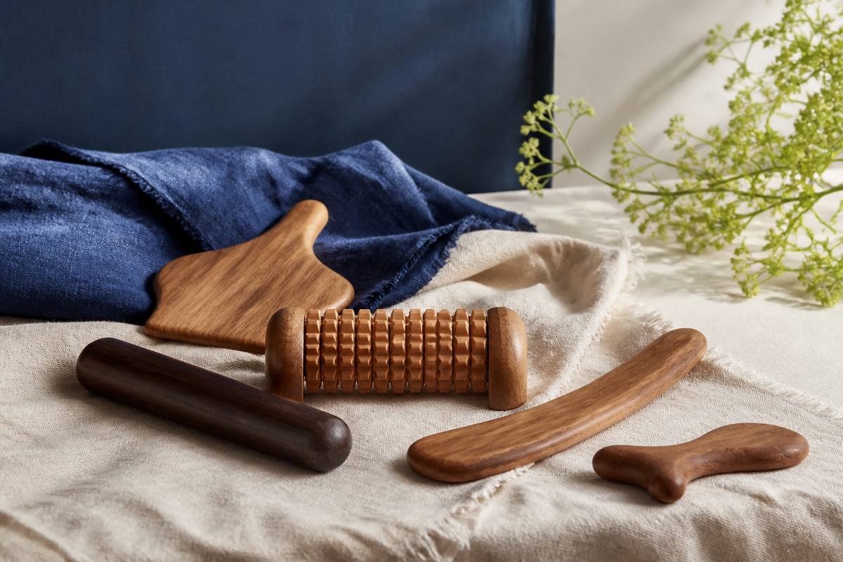 Traditional wooden Tuina massage tools